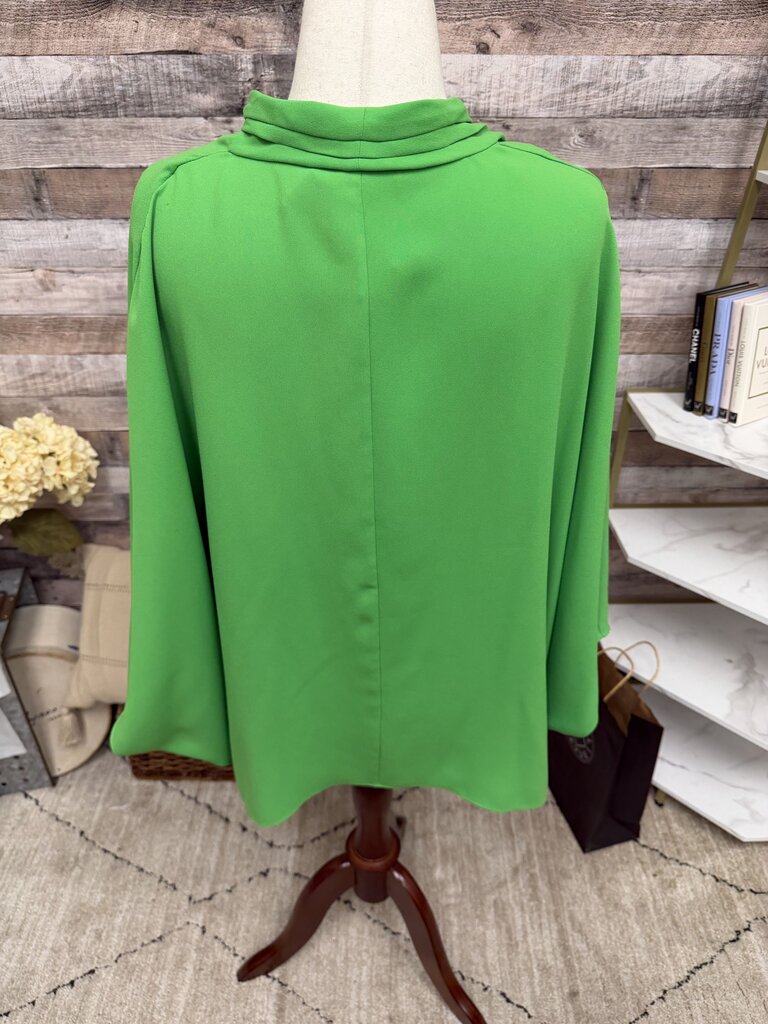 Trina Turk lime green draped top Trina Turk Green M/L women TOPS