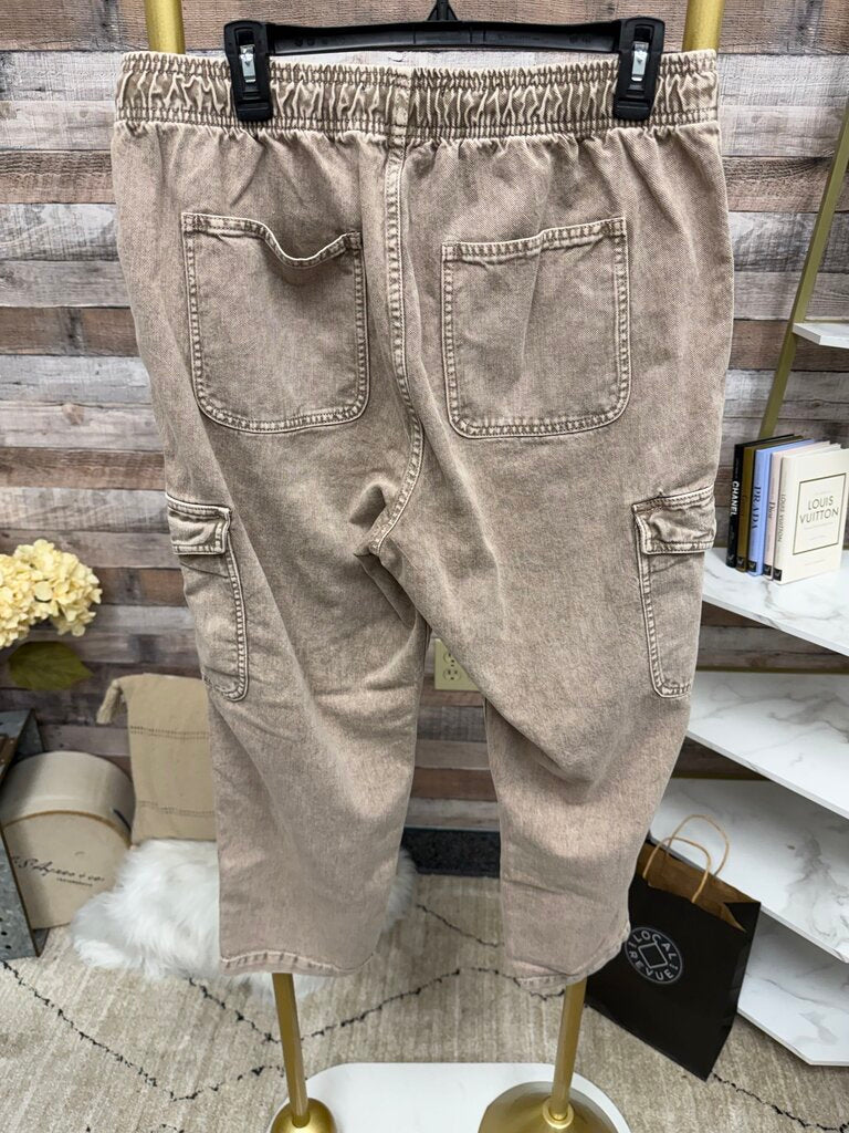 Gap brown drawstring cargo joggers Gap Brown L women JOGGERS