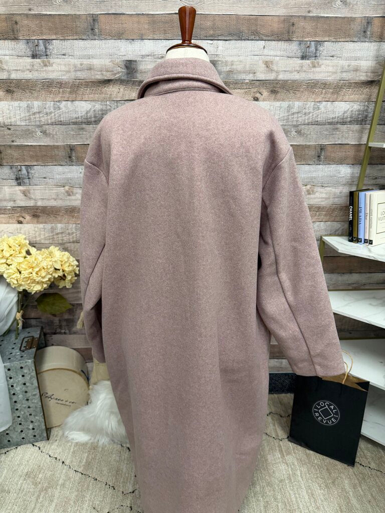 Old Navy pink trench coat
