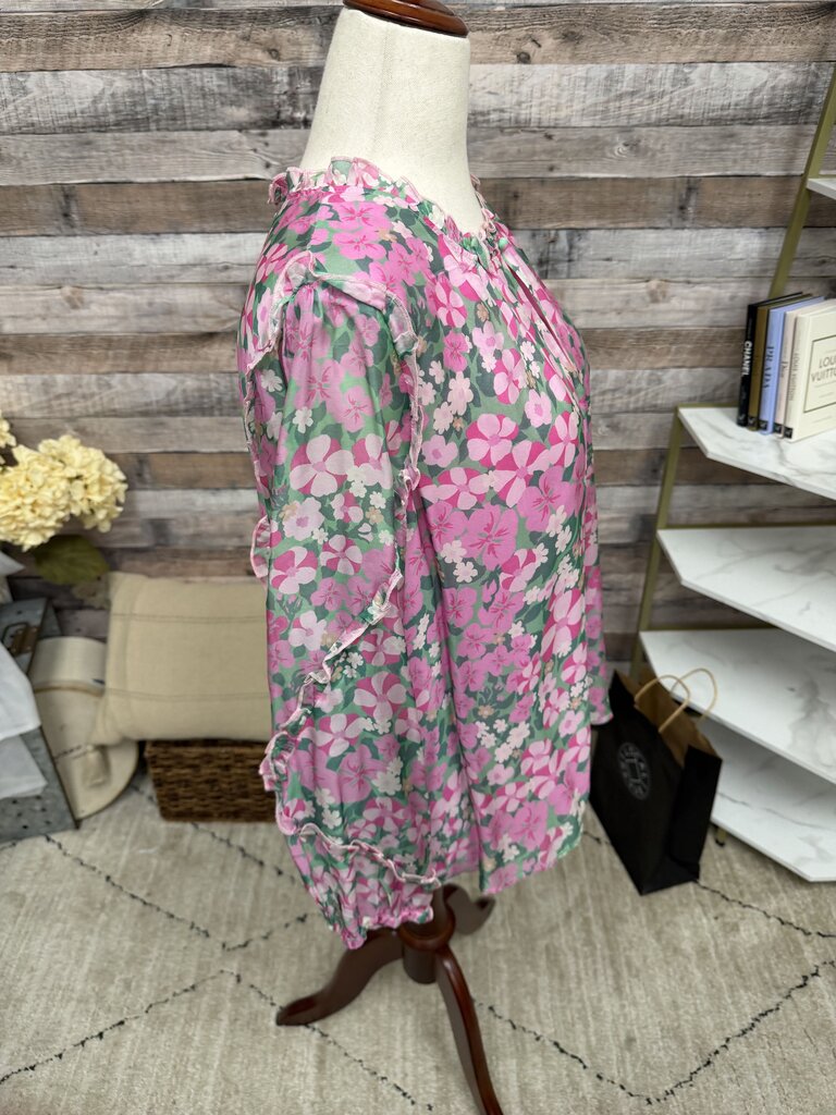 Vineyard Vines pink floral long sleeve blouse Vineyard Vines Pink XL women BLOUSES