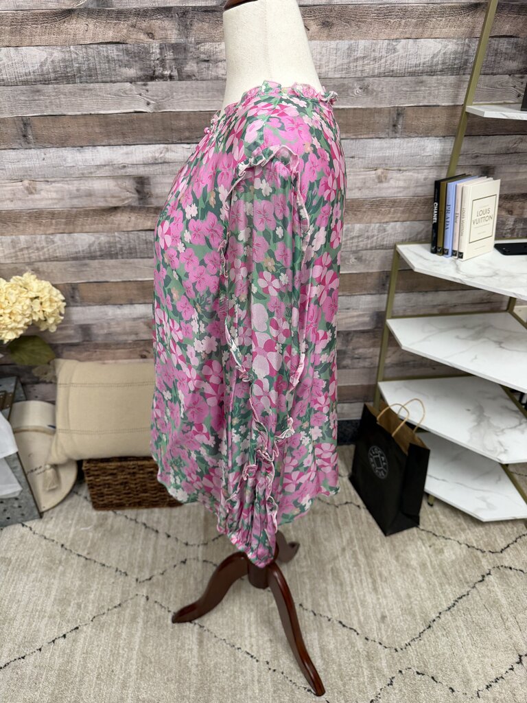 Vineyard Vines pink floral long sleeve blouse Vineyard Vines Pink XL women BLOUSES