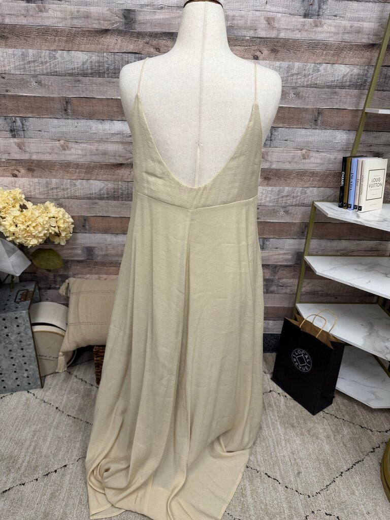 Commense NWT beige sleeveless v neck maxi dress COMMENSE beige XL women DRESSES
