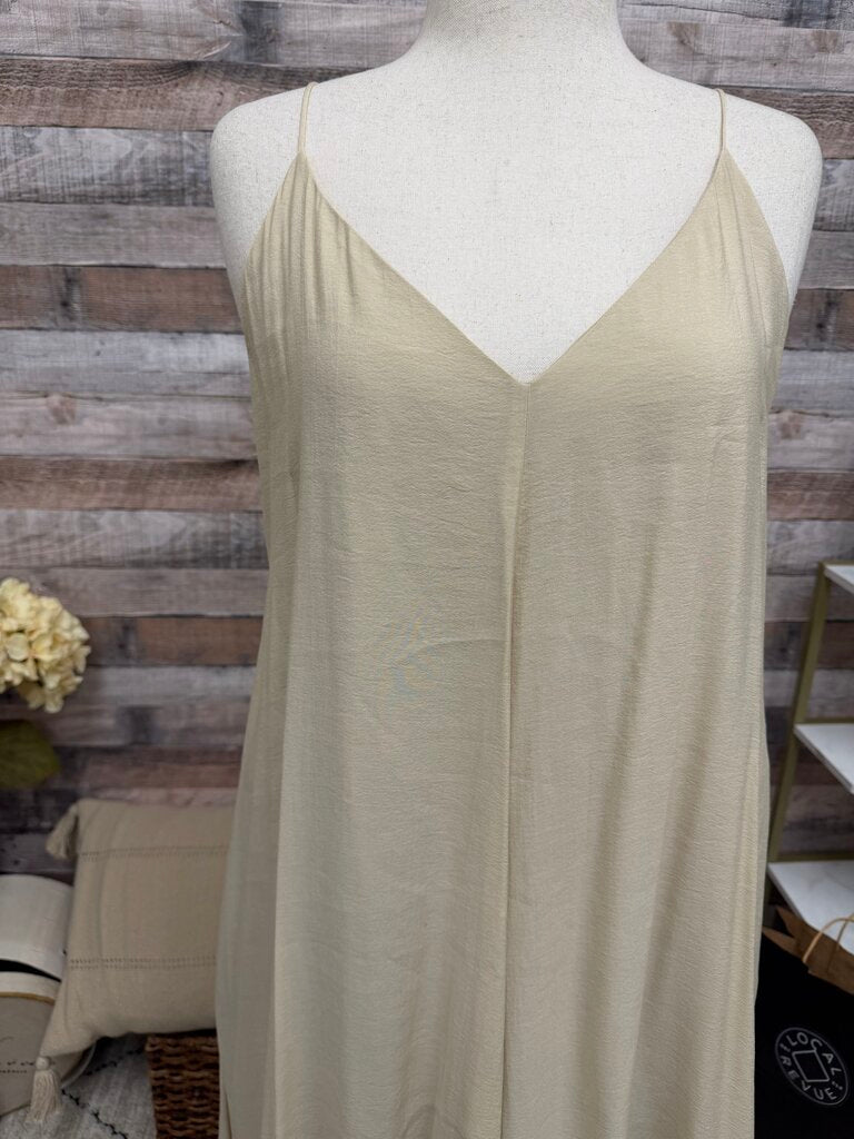 Commense NWT beige sleeveless v neck maxi dress COMMENSE beige XL women DRESSES
