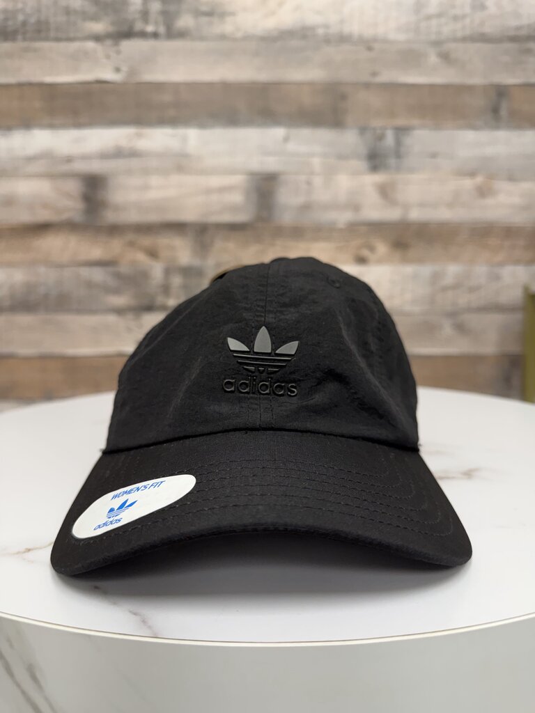Adidas NWT black nylon baseball hat women's fit Adidas black OS women HATS