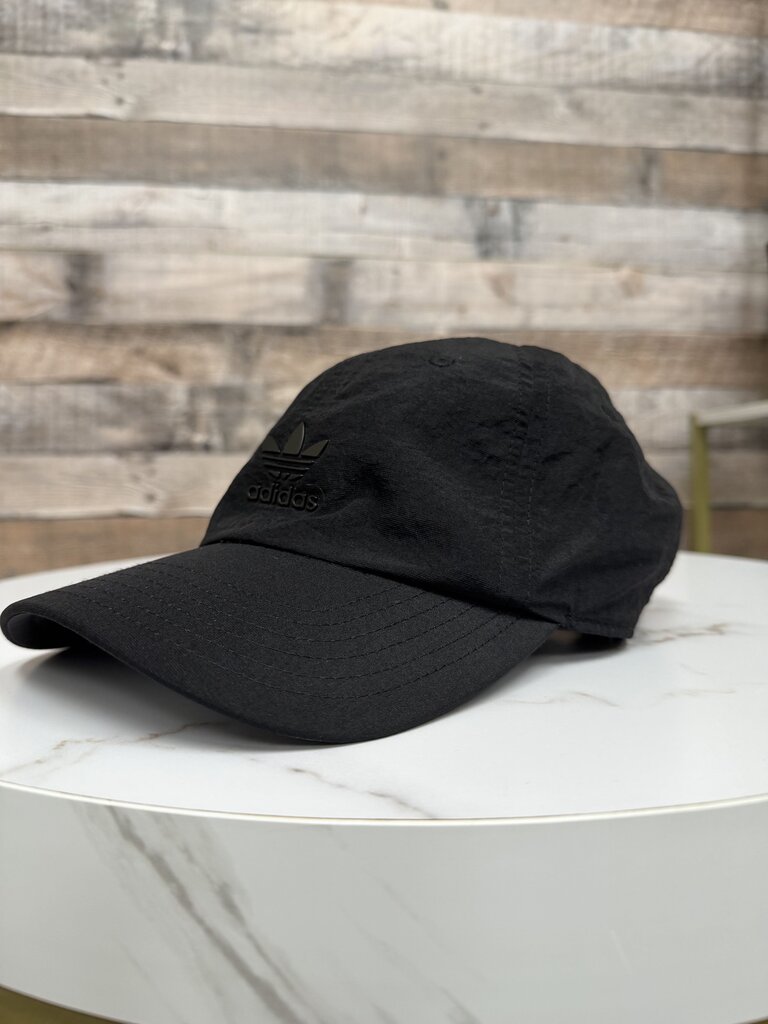 Adidas NWT black nylon baseball hat women's fit Adidas black OS women HATS