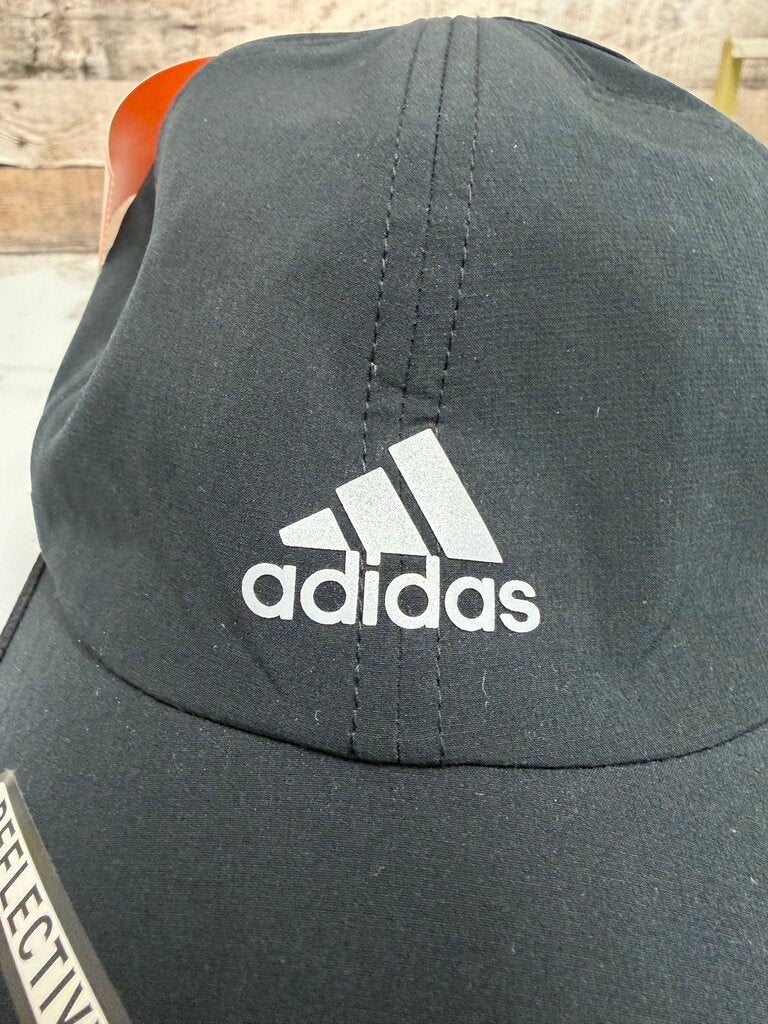 Adidas NWT black reflective aeroready baseball hat women's fit Adidas black OS women HATS