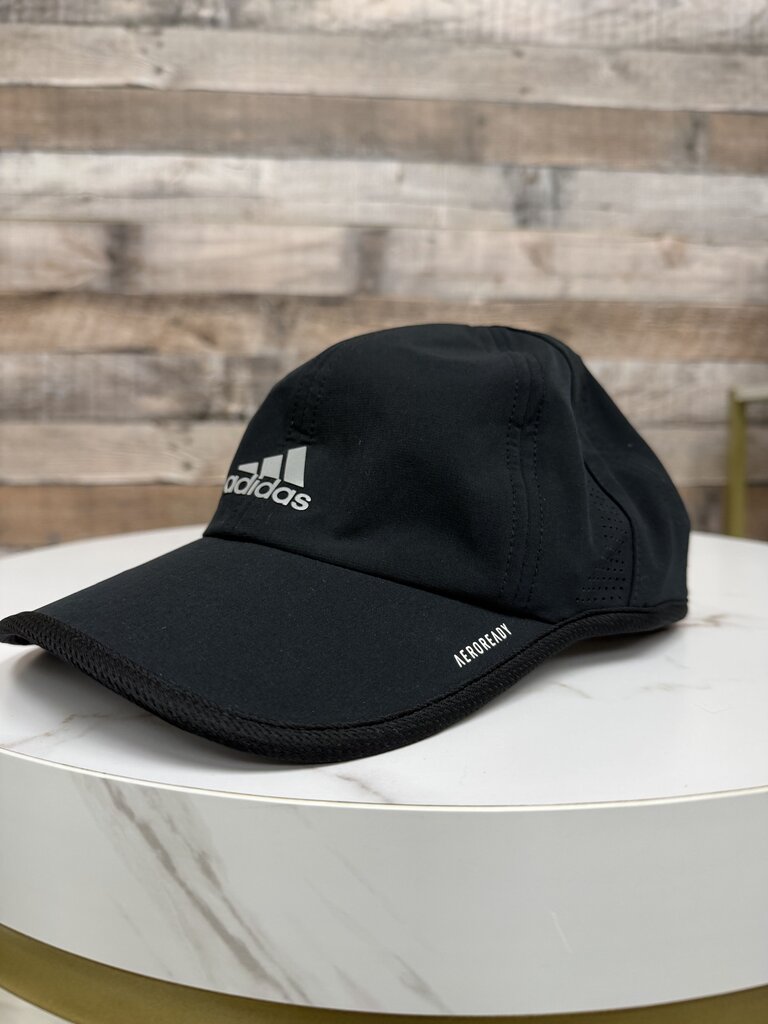 Adidas NWT black reflective aeroready baseball hat women's fit Adidas black OS women HATS