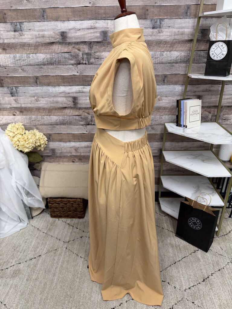 Commense NWT beige side cutout maxi dress COMMENSE Beige XL women DRESSES