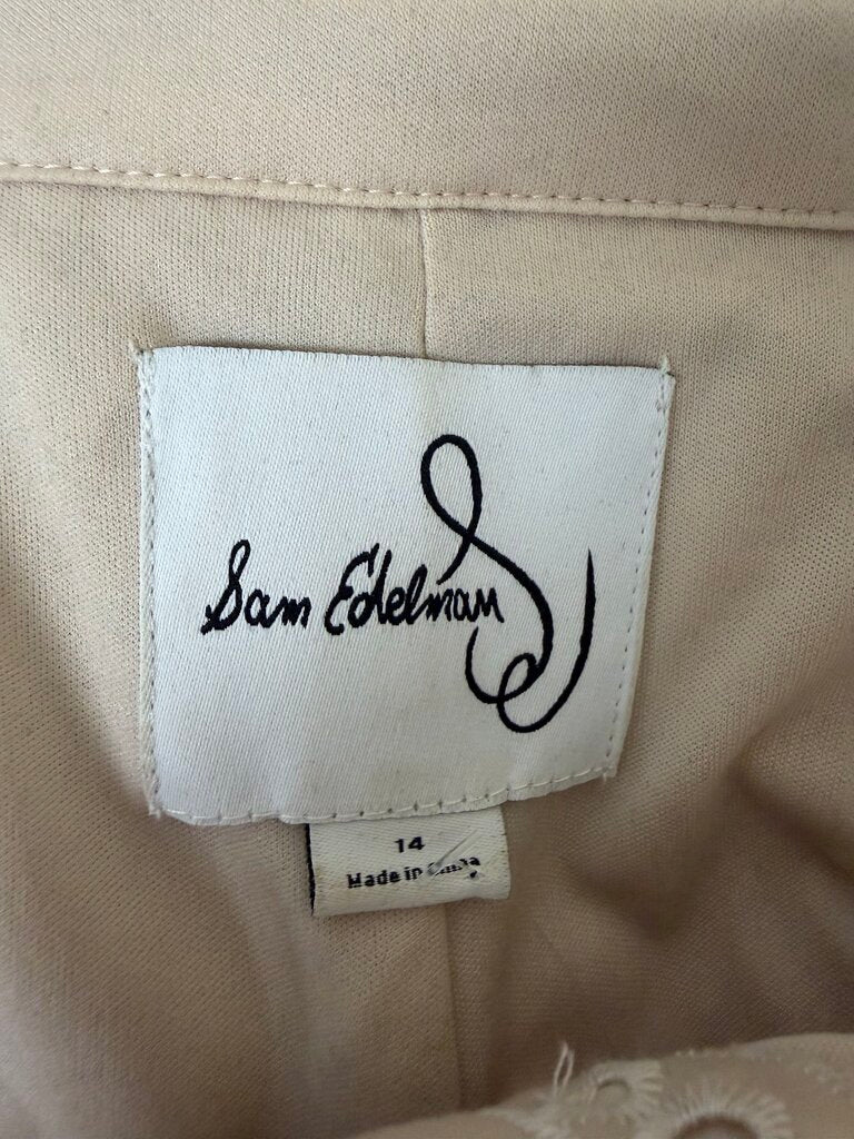 Sam Edelman beige eyelet button up dress Sam Edelman beige 14 women DRESSES