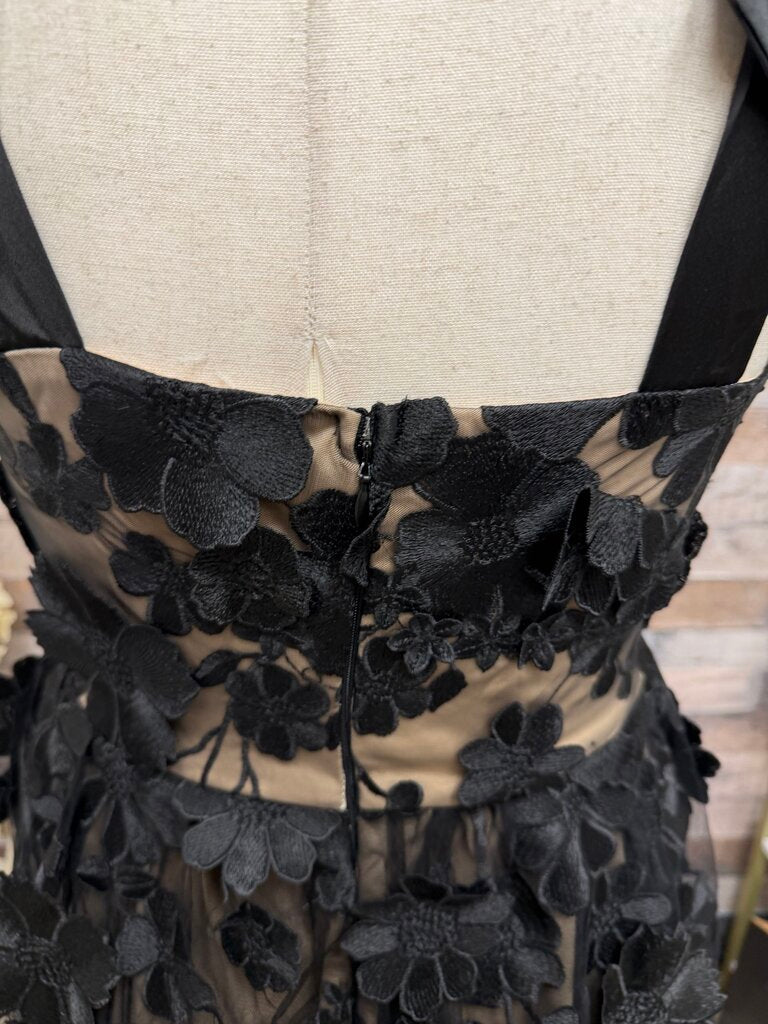 Flying Tomato NWT black lace w/ ribbon straps midi dress Flying Tomato Black L women DRESSES
