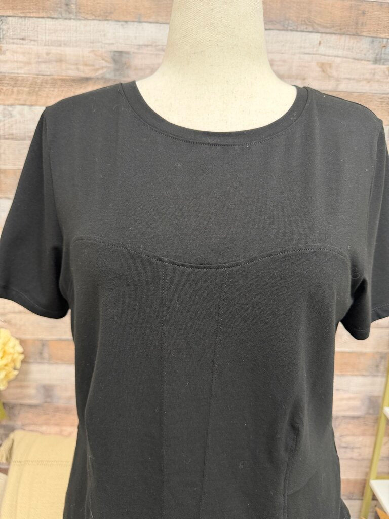 Jason Wu NWT black fitted tee w/ seam details Jason Wu Black XL women TOPS