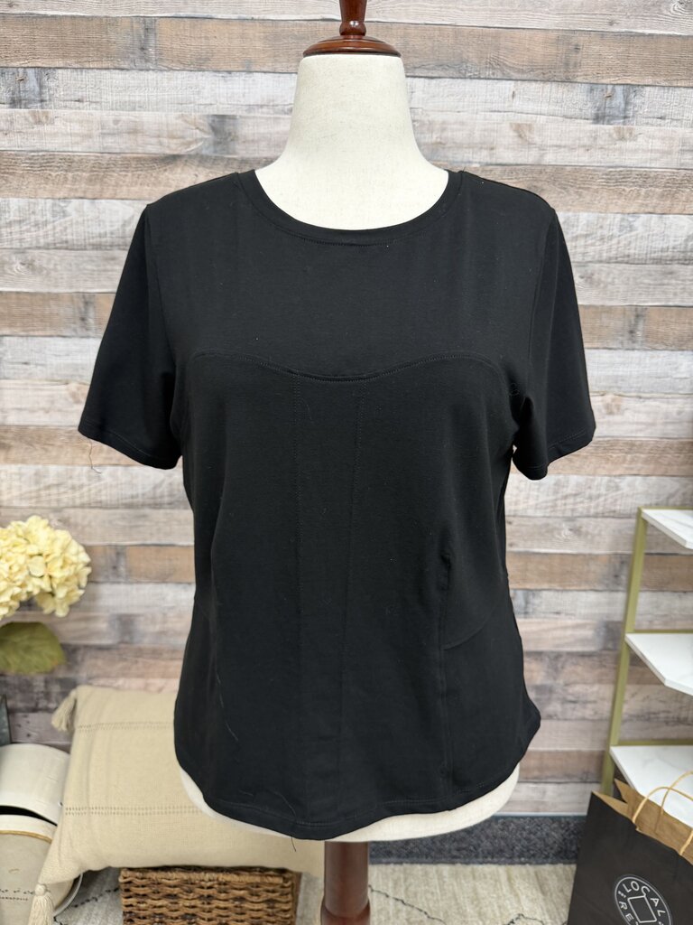 Jason Wu NWT black fitted tee w/ seam details Jason Wu Black XL women TOPS