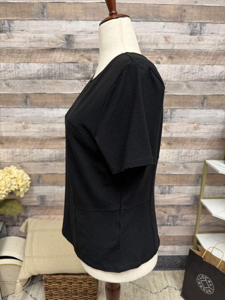 Jason Wu NWT black fitted tee w/ seam details Jason Wu Black XL women TOPS