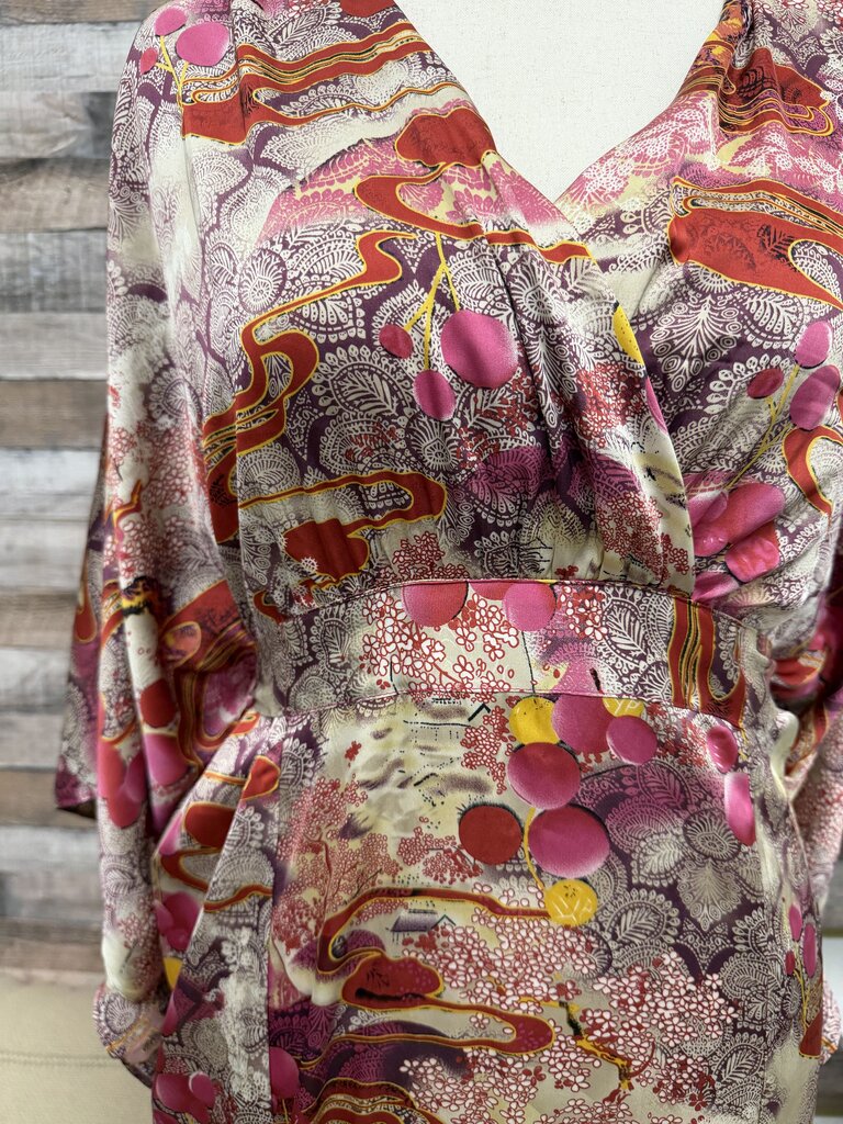 Aakaa NWT pink/cream paisley tunic maxi dress Aakaa Pink/Cream L women DRESSES