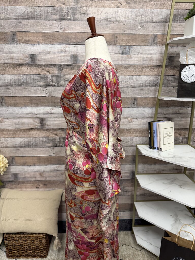 Aakaa NWT pink/cream paisley tunic maxi dress Aakaa Pink/Cream L women DRESSES