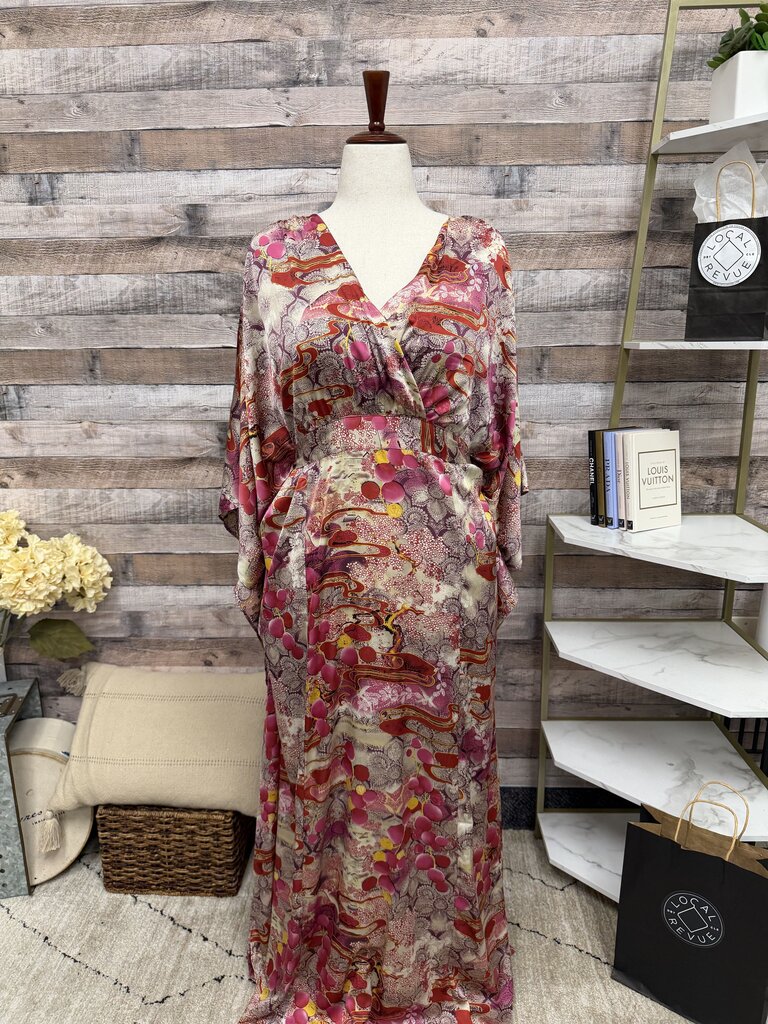 Aakaa NWT pink/cream paisley tunic maxi dress Aakaa Pink/Cream L women DRESSES