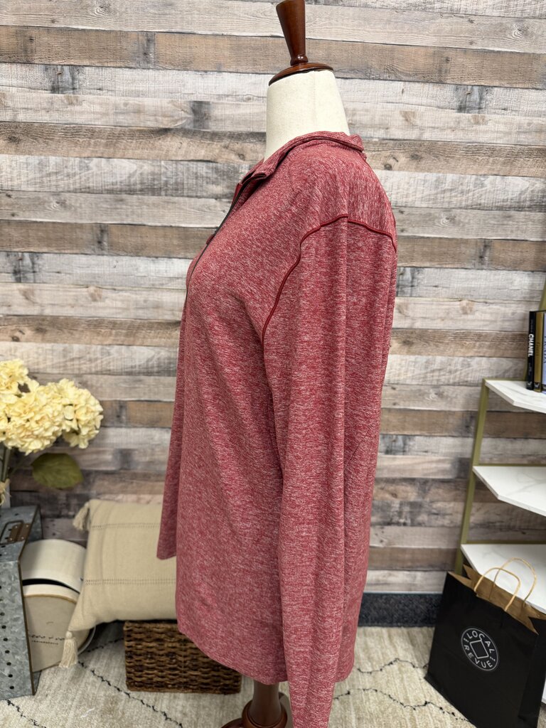 Lululemon heather red 1/4 zip long sleeve top Lululemon Red XL women TOPS