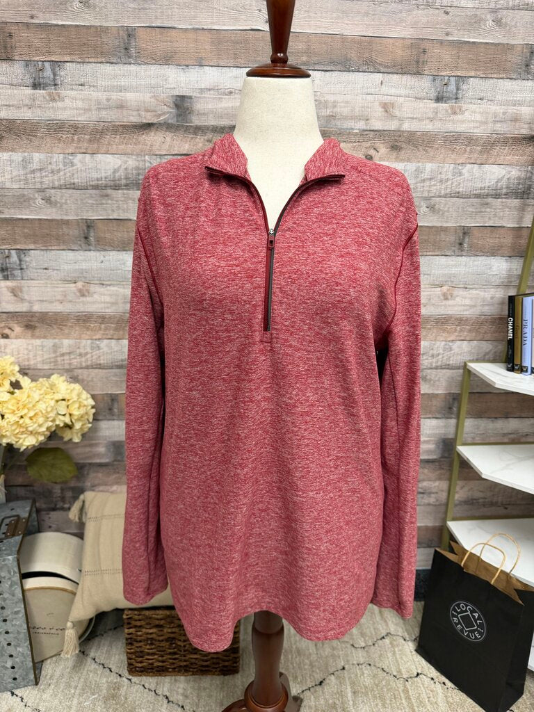 Lululemon heather red 1/4 zip long sleeve top Lululemon Red XL women TOPS