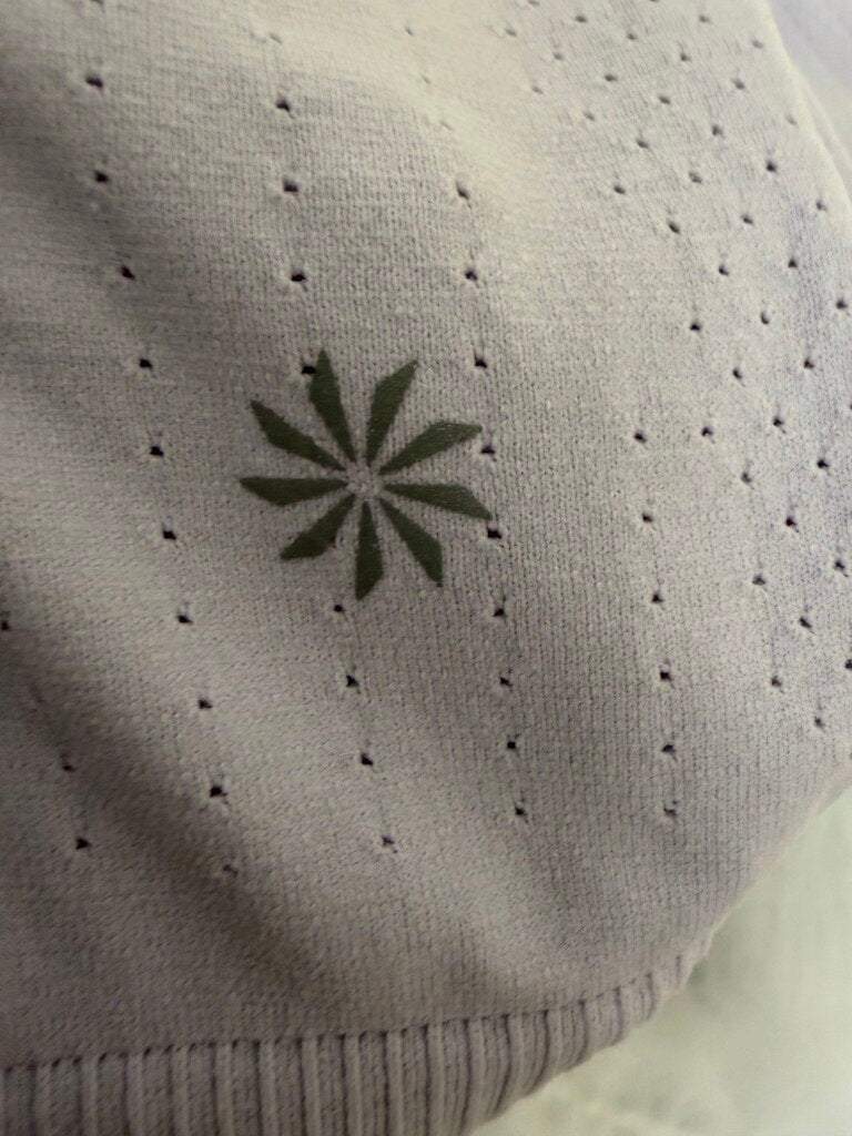 Athleta lavender long sleeve exercise top w/ small holes Athleta purple N/S women TOPS