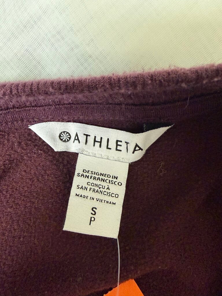 Athleta burgundy deep v neck sweater w/ fleece lining Athleta burgundy S women SWEATERS