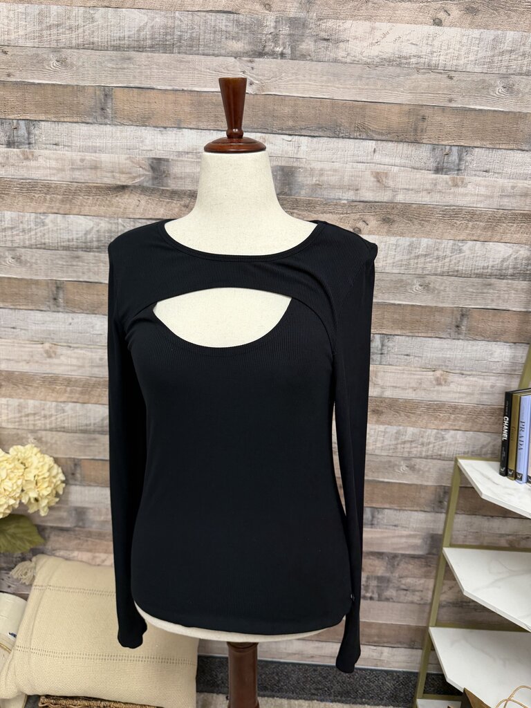 Thrive Société black cut out long sleeve Thrive Societe Black M women TOPS