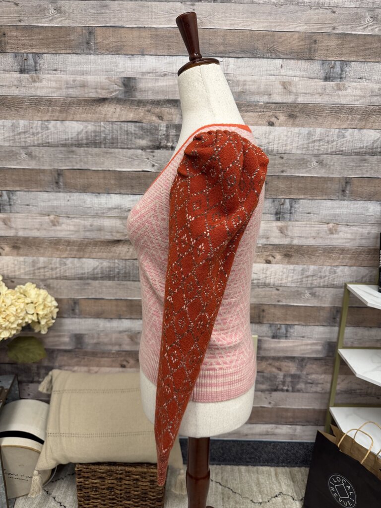 Anthropologie Pink W/ Puff Sleeve V Neck Anthropologie Pink XS women SWEATERS