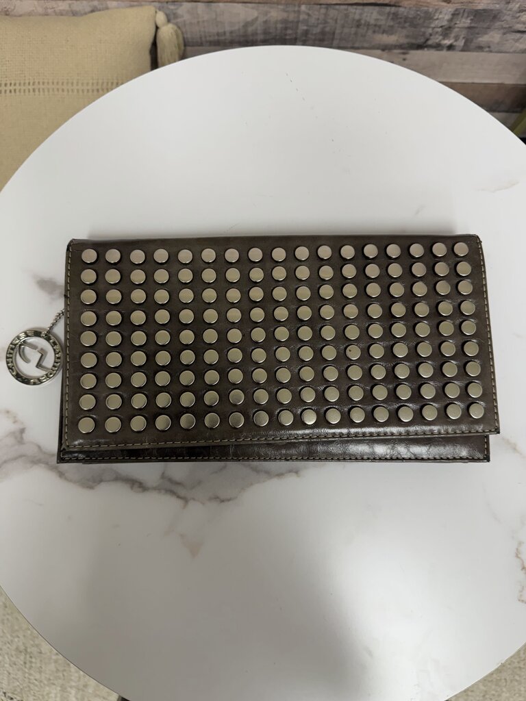 Chinese Laundry Gray Studded Clutch Chinese Laundry Gray OS BAGS