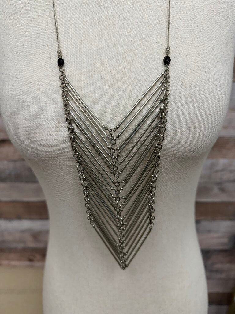 BCBG Crystal Waterfall Design Statement Necklace BCBG Gold OS women ACCESSORIES