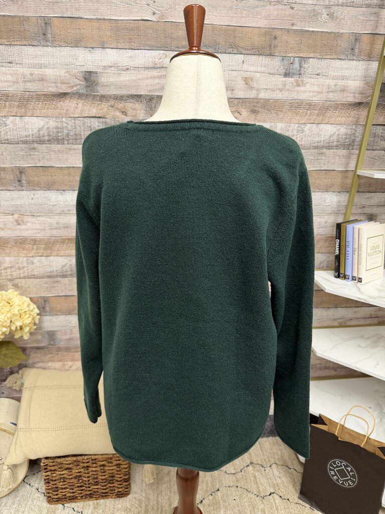 Calvin Klein Green Crew Neck Sweater Calvin Klein Green Large women SWEATERS