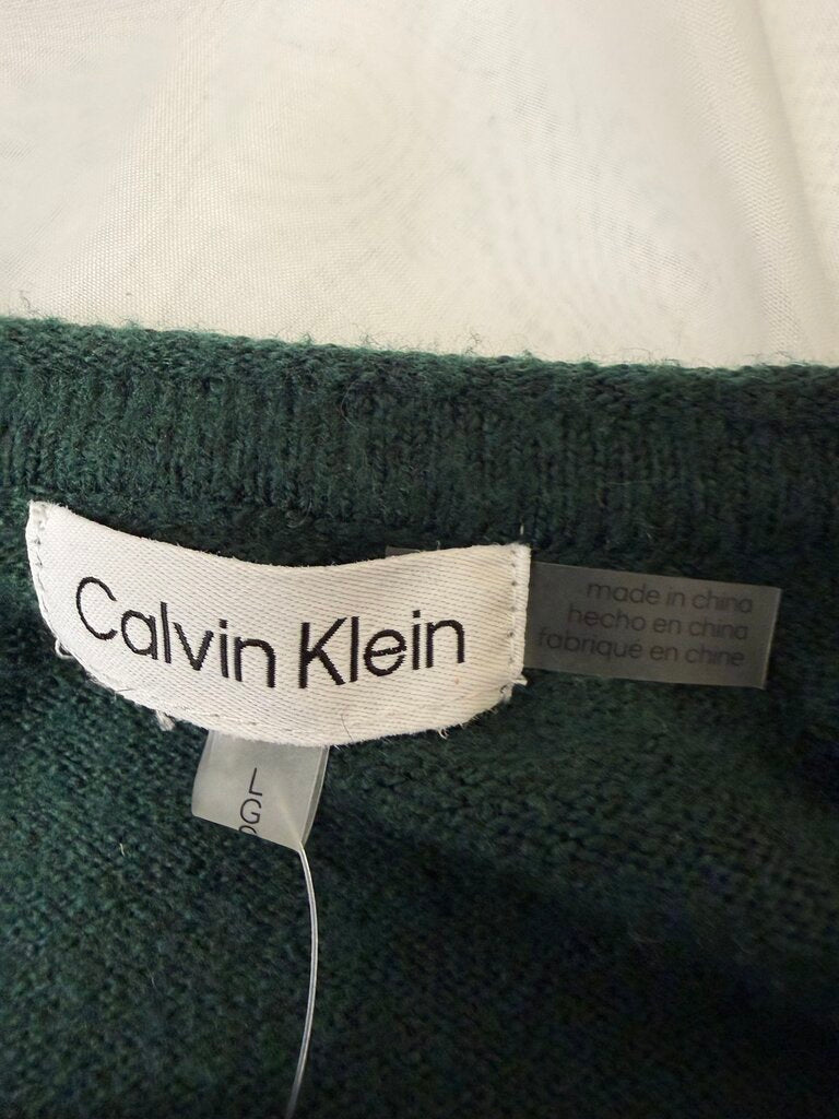 Calvin Klein Green Crew Neck Sweater Calvin Klein Green Large women SWEATERS