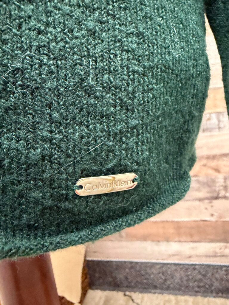 Calvin Klein Green Crew Neck Sweater Calvin Klein Green Large women SWEATERS