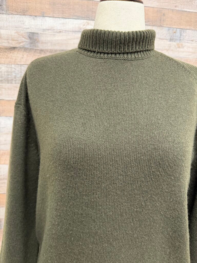Vince Olive Oversized Turtleneck Sweater Vince Olive Medium women SWEATERS