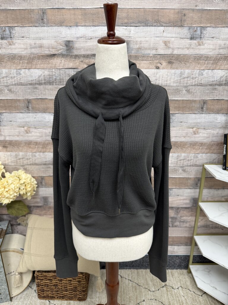 Mono B Brown Ribbed Knit Hoodie NWT Mono B Brown Small women TOPS