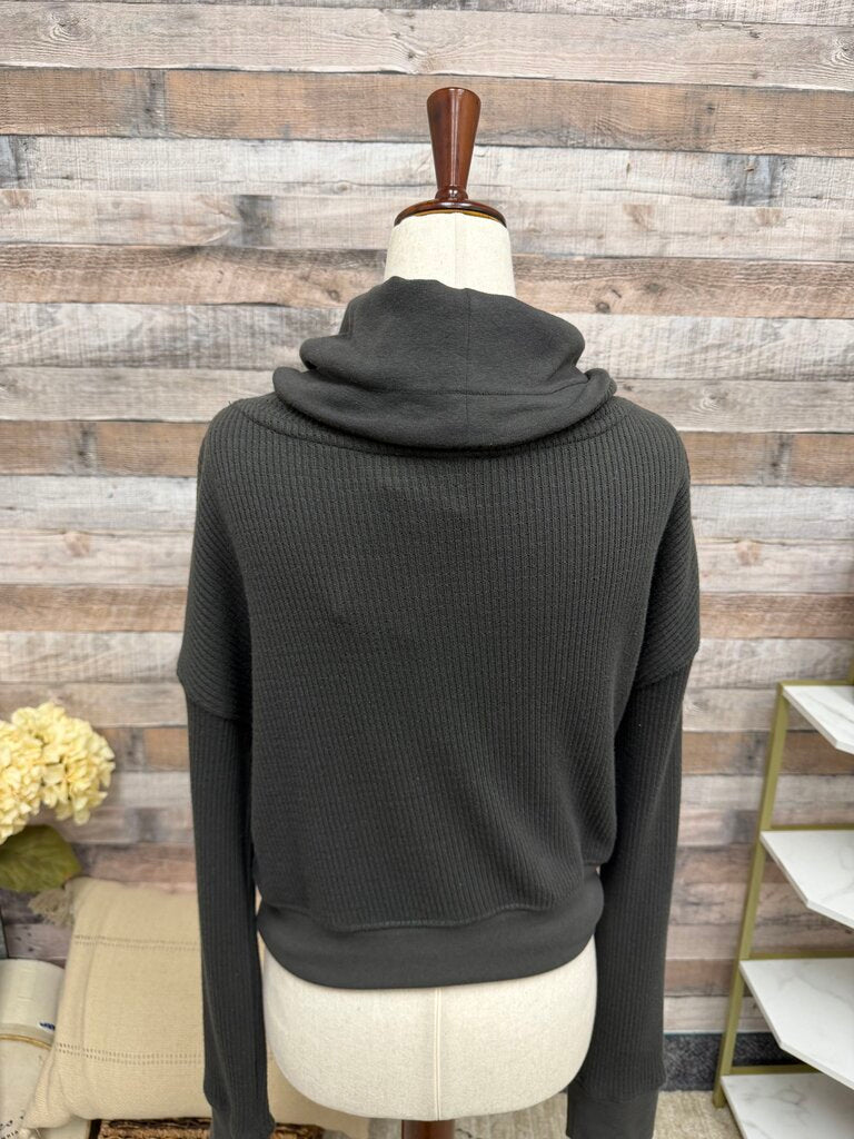 Mono B Brown Ribbed Knit Hoodie NWT Mono B Brown Small women TOPS