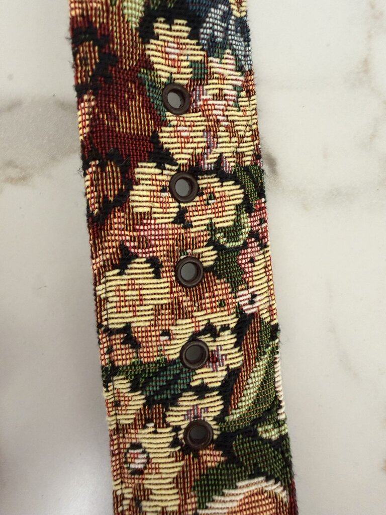 Floral Brocade Belt No Brand Mauve/Green Large women ACCESSORIES