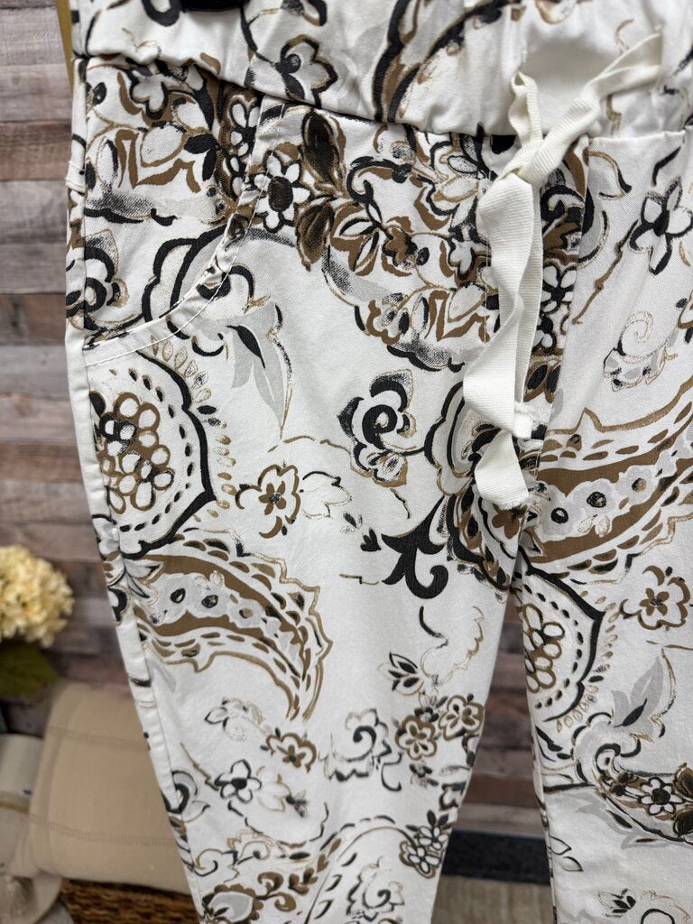 Venti Sei Cream Paisley Print Pant Venti Sei Cream Small women PANTS