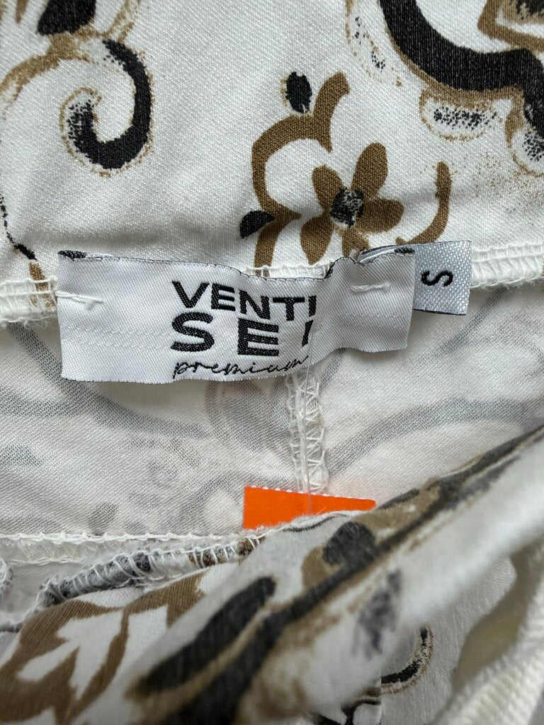 Venti Sei Cream Paisley Print Pant Venti Sei Cream Small women PANTS