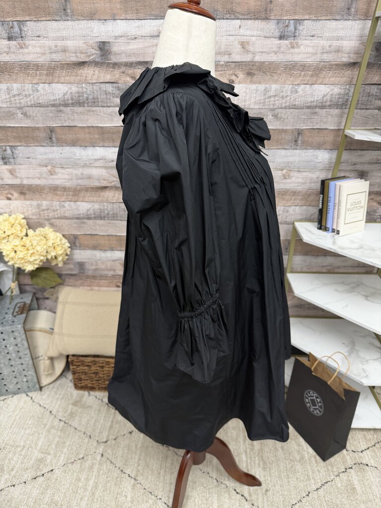 Hunter Bell Black Ruffle Detail Mini Dress Hunter Bell Black Medium women DRESSES