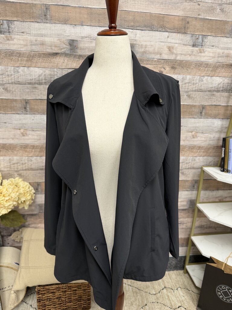 Nic+Zoe Black Shirt Jacket Nic+Zoe Black Medium women JACKETS & COATS