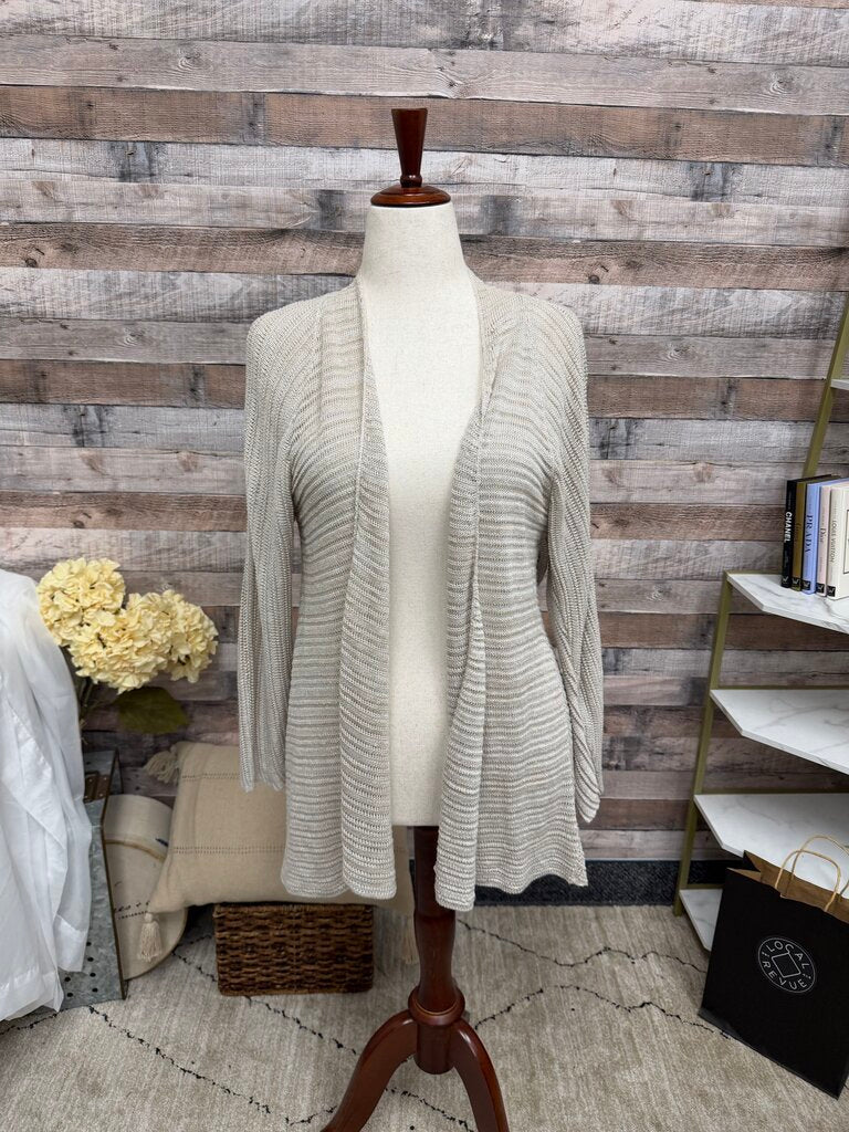 Eileen Fisher Oatmeal Open Front Cardigan Eileen Fisher Oatmeal 1X women CARDIGANS