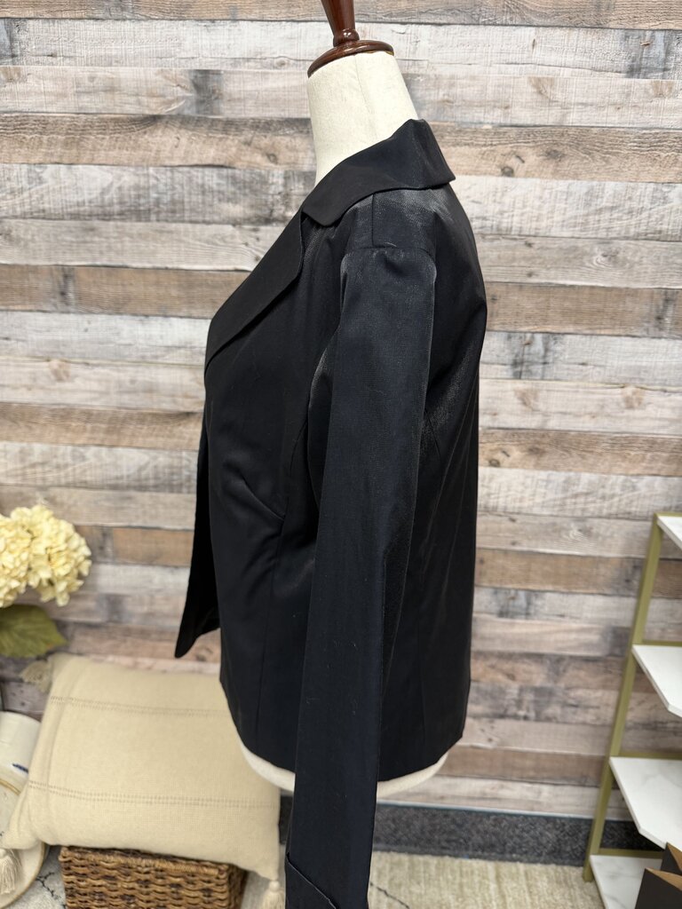 Chico's Black Satin Finish Single Button Blazer Chico's Black 1 women BLAZERS