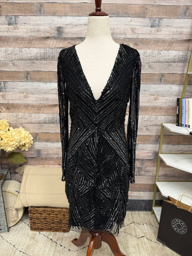 Gianni Bini Black Sequin Mini Long Sleeve Cocktail Dress Gianni Bini Black 4 women GALA/WEDDING/FORMAL