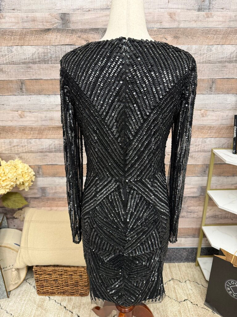 Gianni Bini Black Sequin Mini Long Sleeve Cocktail Dress Gianni Bini Black 4 women GALA/WEDDING/FORMAL