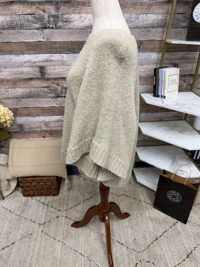 Michaels Kors Gold Oversized Knit Pullover 3/4 Sleeves Michael Kors Gold XS women SWEATERS