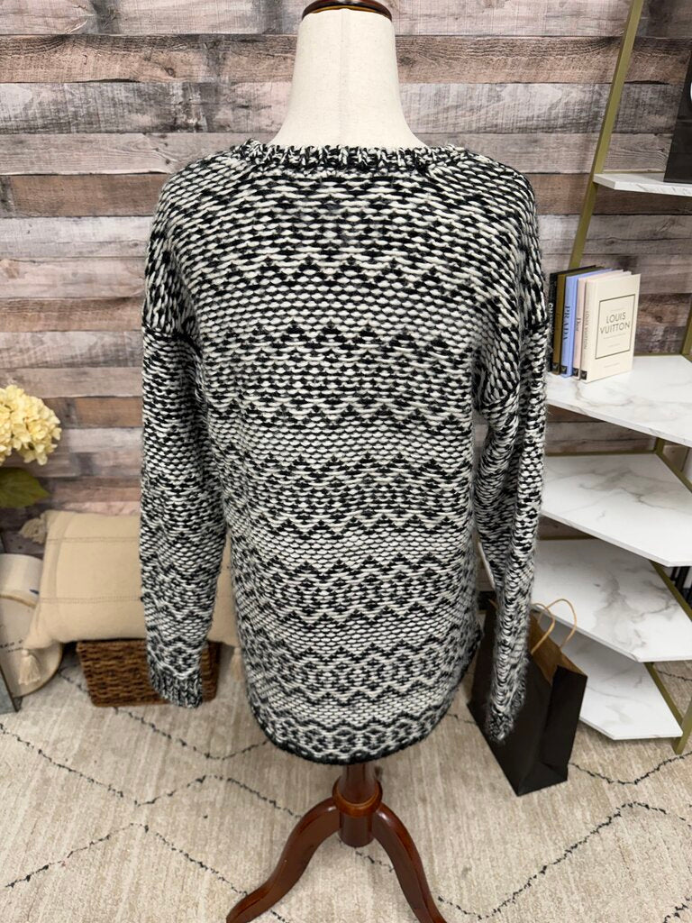 Ann Taylor black and white chunky knit sweater Ann Taylor Black/White M women SWEATERS