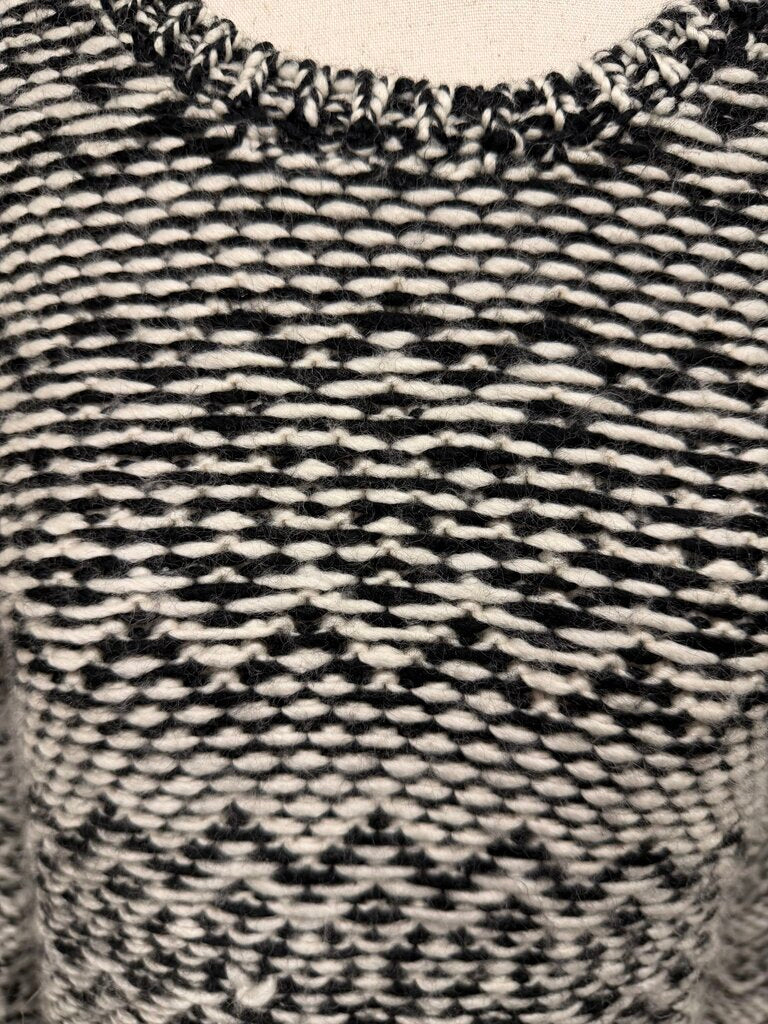 Ann Taylor black and white chunky knit sweater Ann Taylor Black/White M women SWEATERS