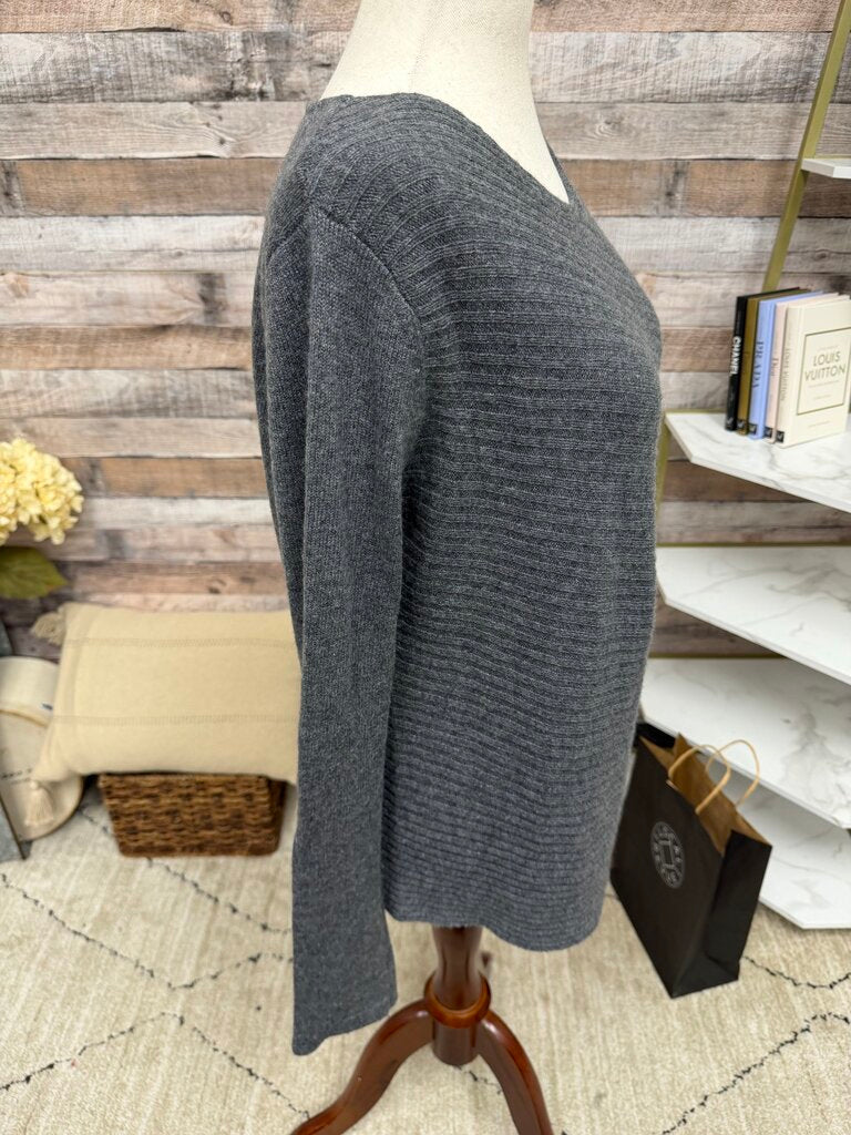 Griffen Cashmere grey asymmetrical hem sweater Griffen Cashmere Grey M women SWEATERS