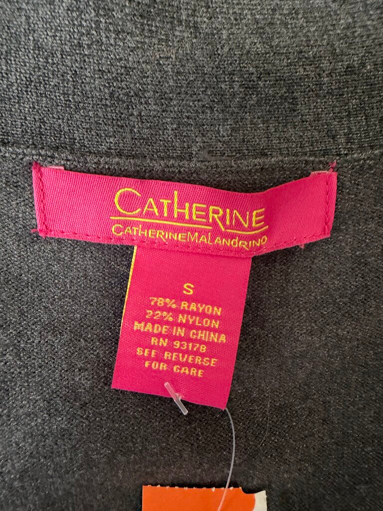 Catherine Malandrino grey long sleeveless open front cardigan Catherine Malandrino Grey S women CARDIGANS