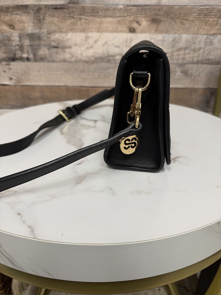 Saint + Sofia black quilted leather crossbody bag Saint + Sofia Black OS BAGS
