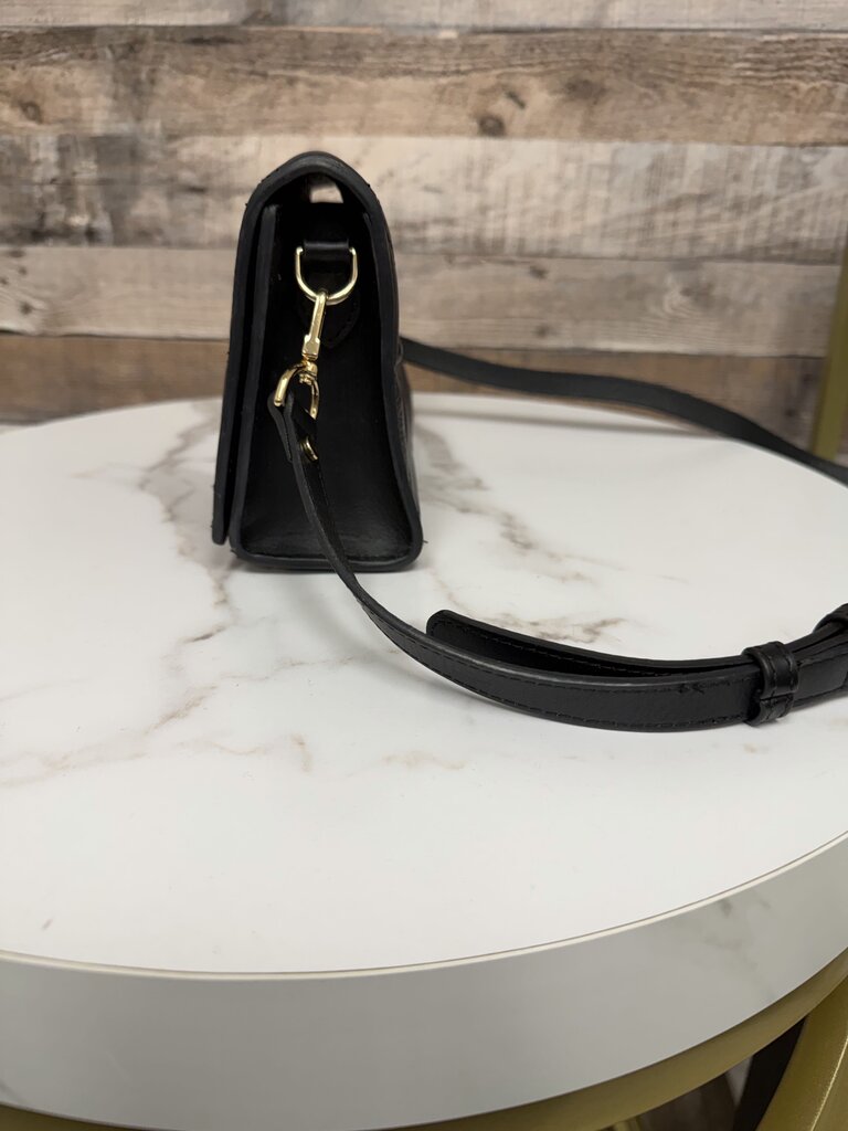Saint + Sofia black quilted leather crossbody bag Saint + Sofia Black OS BAGS
